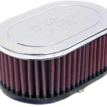 K&N Universal Clamp-On Air Filter: High Performance, Premium, Washable, Replacement Engine Filter: Flange Diameter: 2.75 In, Filter Height: 3 In, Flange Length: 0.625 In, Shape: Oval, RC-2860