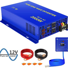 XYZ INVT 2000 Watt Pure Sine Wave Inverter 48V DC to AC 110V 120V, 2000W Power Invert Surge 4000W Power Converter for Car RV Solar System. (2000W 48V 120V)
