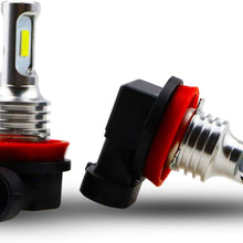 H11 H8 LED Bulbs 6000k Super Bright Fog Light High Power 3030 CSP Replacement for Cars,Trucks, SUVs, Vans 2pcs Ice-Bule