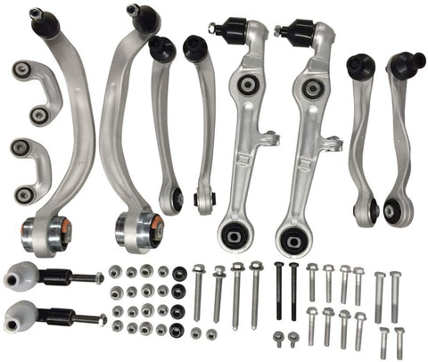DRIVESTAR 8E0498998S1 Control Arm Kit for 2000-2008 for Audi A4/ A4 Quattro, OE-Quality New Front Suspension Control Arm Kit Bolt Kit, Upper&Lower Control Arms Tie Rod Ends Sway Bar Links