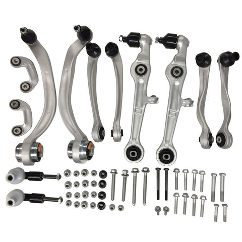 DRIVESTAR 8E0498998S1 Control Arm Kit for 2000-2008 Audi A4, 2000-2008 Audi A4 Quattro, OE-Quality New Front Suspension Kit Bolt Kit, Upper&Lower Control Arms Tie Rod Ends Sway Bar Links