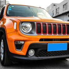 RT-TCZ Front Grill Grille Inserts for Jeep Renegade 2019 2020 ABS Grill Guard Cover Trim Red 7PCs
