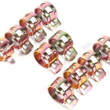 Senyar Hose Clamps Fastener,100 Pcs 10 Sizes Autos Spring Steel Clip Fuel Oil Water Hose Pipe Tube Clamp Fastener
