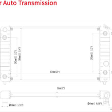 JUN Auto Al Core Radiator Compatible with Blazer C1500 S10 Jimmy Sonoma Hombre Bravada 4.2L 4.3L