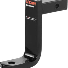 CURT 45028 Class 1 Trailer Hitch Ball Mount, Fits 1-1/4-Inch Receiver, 2,000 lbs, 3/4-Inch Hole, 6-Inch Drop, 4-5/8-Inch Rise