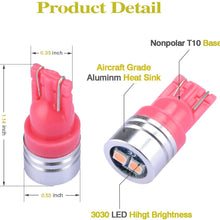 iBrightstar Extremely Bright 3030 Chipsets 168 175 194 2825 W5W T10 Wedge LED Bulbs For License Plate Interior Map Dome Trunk Lights, Purple