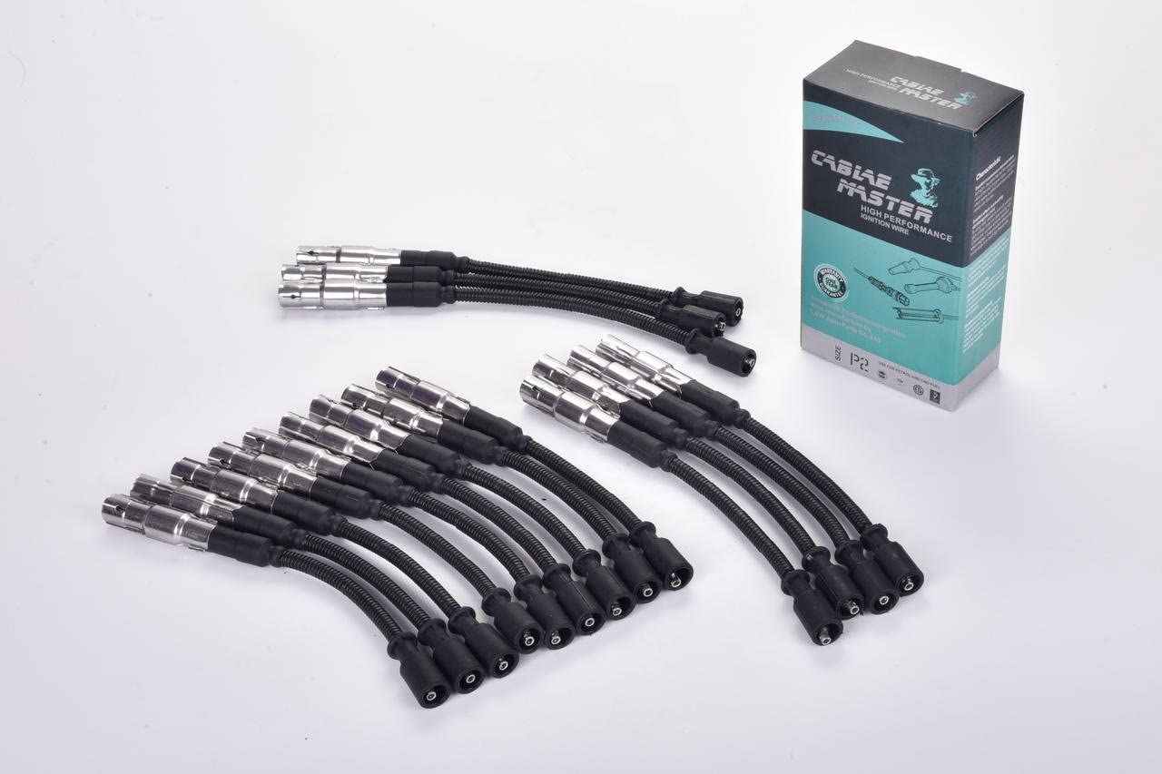 Cable Master Spark Plug Wires Compatible with Mercdes-Benz CL500 CLK430 E500 S500 SL500 v8 16 wires