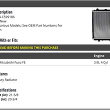 Heavy Duty Radiator - Compatible with 1996-2004 Mitsubishi Fuso FE 3.9L 4-Cylinder Diesel