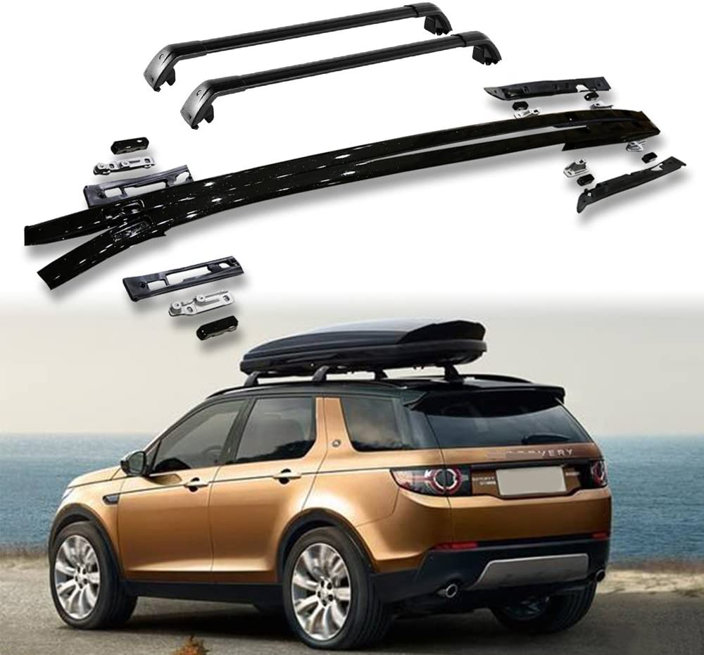 Chebay 4PCS Top Roof Rail Rack Cross Bars Kits Fit for Discovery Sport 2015 2016 2017 2018 2019 2020 2021 Top Roof Rail Luggage Carrier Lockable