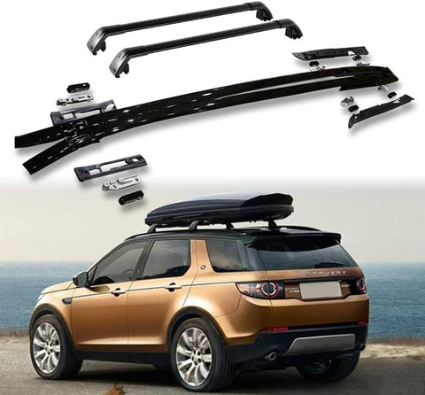 Chebay 4PCS Top Roof Rail Rack Cross Bars Kits Fit for Discovery Sport 2015 2016 2017 2018 2019 2020 2021 Top Roof Rail Luggage Carrier Lockable