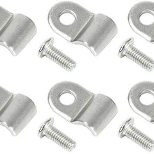 SUPERFASTRACING 20pcs 3/16" Stainless Steel Brake Line Clamp & Screw Street Rod Truck Dune Buggy