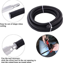 EVIL ENERGY 16Ft 10AN 5/8" Nylon Stainless Steel Braided PTFE E85 Tube Transmission Gas Oil Fuel Line Hose End Fittings Kit Universal (12.95mm ID)