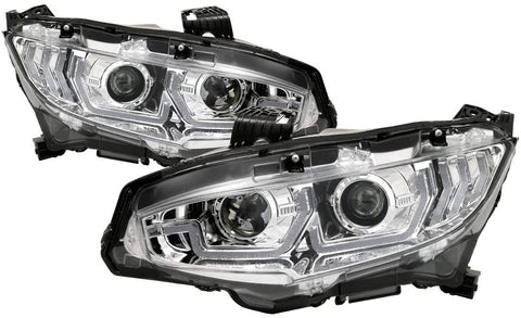 Carpart4u - V2 3D halo headlights for Honda Civic 16-18