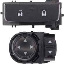 NewYall Set of 2 Front Left Driver Side Mirror and Door Lock Switch