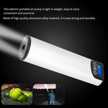 Suuonee Electric Portable Pump, DC 12V Car Bicycle Pump Rechargable Electric Tire Pressure Gauge LED Display Blue Backlight Easy- to-Read Auto Air Compressor Monitor (Silver)