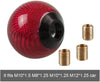 RYANSTAR Universal Shift Knob Gear Shifter Knobs with 3 Adapters Shifter Level Stick Carbon Fiber Style Round Ball Red