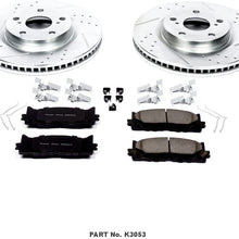 Power Stop K3053 Front Brake Kit with Drilled/Slotted Brake Rotors and Z23 Evolution Ceramic Brake Pads