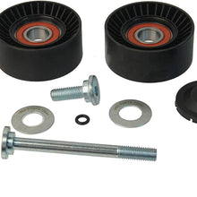 URO Parts 11287582946P Belt Tensioner Pulley Set, Pair of pulleys and replacement bolts; with NTN or NSK bearings