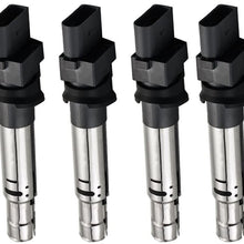 ENA Pack of 6 Ignition Coils Compatible with Audi - TT QUATTRO A3 - Volkswagen - EOS GOLF PASSAT TOUAREG - Porsche - CAYENNE C1466 UF531 (6)
