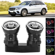 Qii lu Rear Seat Air Vent Ambient Light Fits for C/GLC/E Series 2015-2019 ABS (Gradient 64 Color)