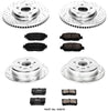 Power Stop K4076 Front & Rear Brake Kit with Drilled/Slotted Brake Rotors and Z23 Evolution Ceramic Brake Pads