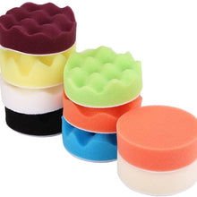 Terisass 12 Pcs/Set 3 Inch Car Cleaning Pads Auto Woolen Polisher Buffer Pad Car Sponge Buffing Polishing Pad Automotive Buffing Wax Polisher Kit