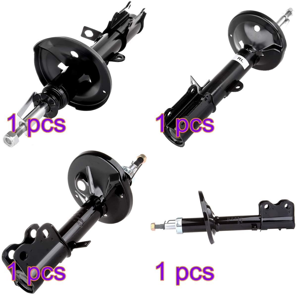 AUTOMUTO Struts, Full Set Shocks Strut Absorbers Kit Fit for 1998-2002 Chevy Prizm,1993-1997 Geo Prizm,1993-2002 Toyota Corolla 234059 71953 234060 71954 234058 71952 234057 71951