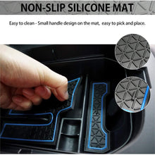 Powerty Center Console Organizer Storage Box Accessories for Toyota RAV4 (5th Gen.) XA50 2019 2020 2021 with Blue Mats and Black Mats