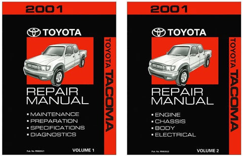 bishko automotive literature 2001 Toyota Tacoma Shop Service Repair Manual Book Engine Drivetrain OEM