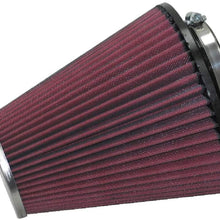 K&N Universal Clamp-On Filter: High Performance, Premium, Washable, Replacement Filter: Flange Diameter: 2.5 In, Filter Height: 7.0625 In, Flange Length: 0.8125 In, Shape: Round Tapered, RC-9300