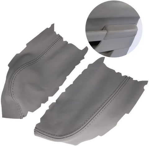 QKPARTS Door Panel Armrest Real Leather for Honda Pilot 09-13 Gray