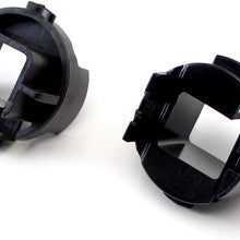 iJDMTOY (2) H7 Xenon or LED Bulbs Holders Adapters For Kia Forte Koup or Kia Rio Halogen Headlamp Installing Xenon Headlight Kit