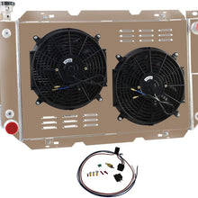 CoolingSky 3 Row Aluminum Radiator + Fan Shroud Combo & Thermostat Relay Kit for 1985-1997 Ford Bronco F150 F250 F350 Truck 5.0 5.8 7.5
