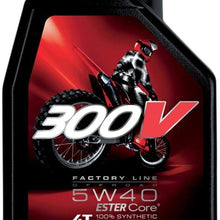Motul 104134-CS 300V Offroad 4T Competition Synthetic Oil, 4 Pack (5W-40 Liter), 33.81 Fluid_Ounces