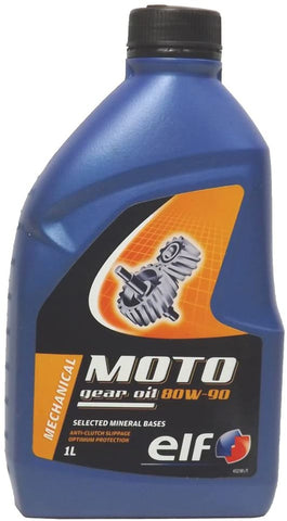 Elf (801680 4-Stroke 80W-90 Motorcycle/ATV Transmission Gear Oil - 1 Liter Bottle
