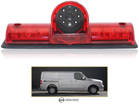 Waterproof Night Vision T3rd Brake Light Reversing Camera for Nissan NV 1500 2500 3500 NV Cargo Van(2012-2019) Transporter