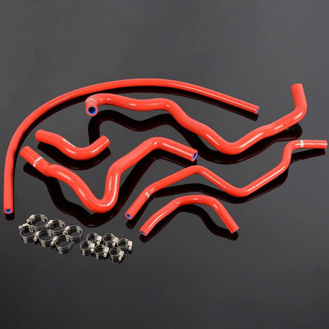 Silicone Radiator Hose Pipe Kit For Honda Civic D17 1.7L 2001-2005 01 02 03 Red