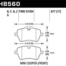 Hawk Performance HB560F.677 HPS Performance Ceramic Brake Pad