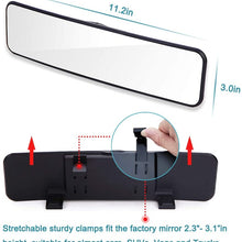 SkycropHD Car Rear View Mirror, Clip on Interior Rearview Mirror Wide Angle to Eliminate Blind Spots – Convex, White