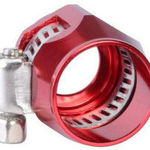 Fuel Hose Line End Cover Clamp Adapter Fitting Connectors AN6#Red EMUSA