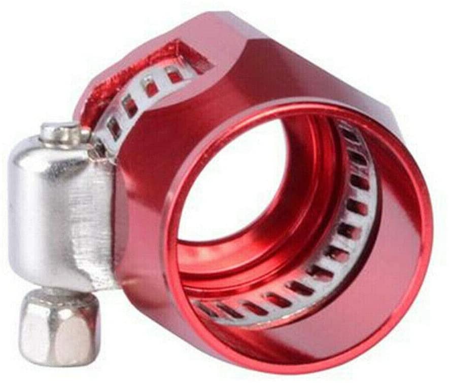 Fuel Hose Line End Cover Clamp Adapter Fitting Connectors AN6#Red EMUSA