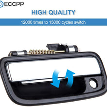 ECCPP Door Handles Exterior Outside Outer Front Driver Passenger Side for 1995-2004 Toyota Tacoma Chrome Black(2pcs)