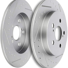 Front Brake Rotors Discs Slotted HUBDEPOT fit for L-exus CT0h,P-ontiac Vibe