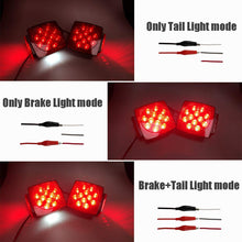 iBrightstar IP68 Waterproof Square Trailer Lights kit, Red Brake Stop Tail Running License LED Light Lamp for 12V Camper Truck RV Boat Snowmobile Marine Under 80", DOT Compliant