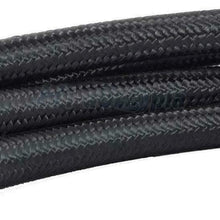 LY1122 Adcanced 10Ft/3M Black AN4 Nylon Braided Fuel Oil Coolant Gas Hose Lines 4 AN