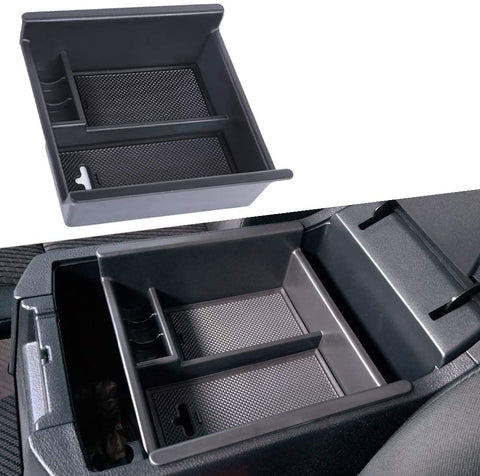 JDMCAR Center Console Organizer Compatible with Toyota 4Runner （2010-2019 2020）, Insert ABS Black Materials Tray, Armrest Box Secondary Storage