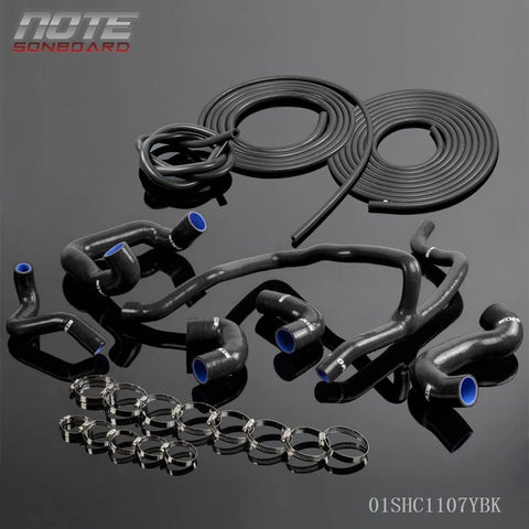 For BMW E30 M20 325 325i 6cy 1988-1993 non-A/C Silicone Radiator Coolant Hose Kit Clamps + Vacuum Kit
