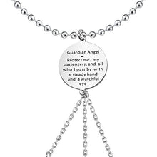 FEELMEM Guardian Angel Prayer Car Charm Driver Gift Guardian Angel Protect Me and My Passengers Rearview Mirror Pendant Car Interior Decoration Drive Safe Jewelry Gift