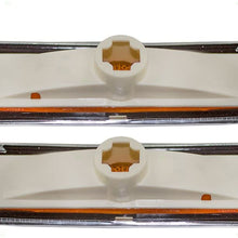 Aftermarket Replacement Driver and Passenger Set Front Signal Side Marker Light Aftermarket Replacement Amber with Chrome Trim Compatible with 81-91 C/K Pickup 915557 915558
