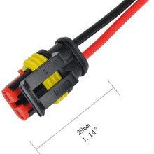 MUYI 2 Pin Way Car Waterproof Electrical Connectors with Wire 18 AWG Marine Plug Connector Pack of 10